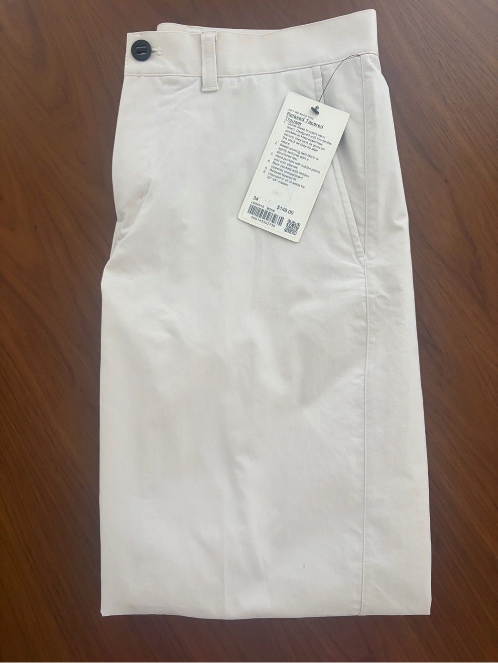 Lululemon Men’s relaxed Tapered Trousers 34W